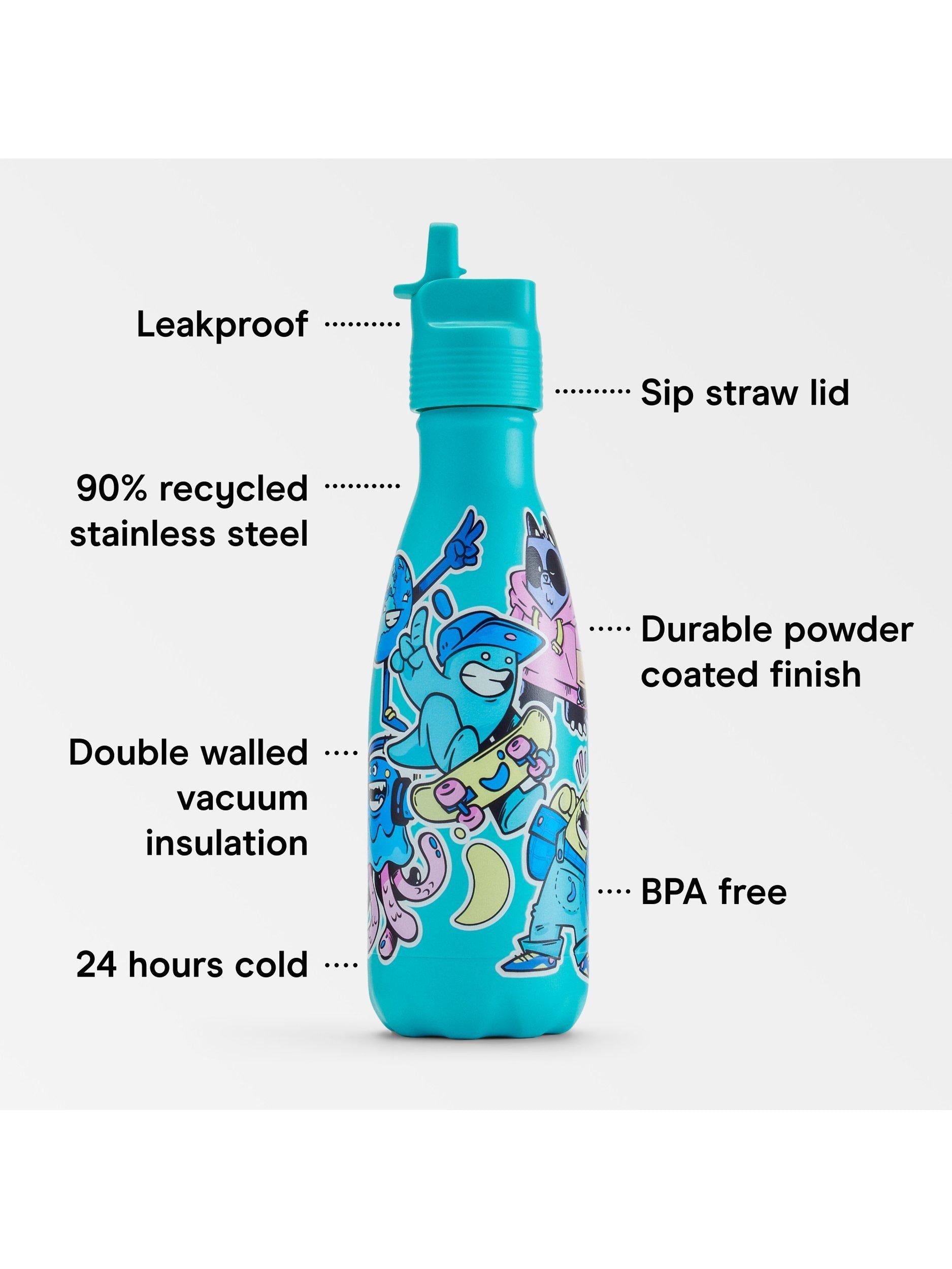 Chilly's kids bottle sticker leak-proof insulated 350ml, UK version