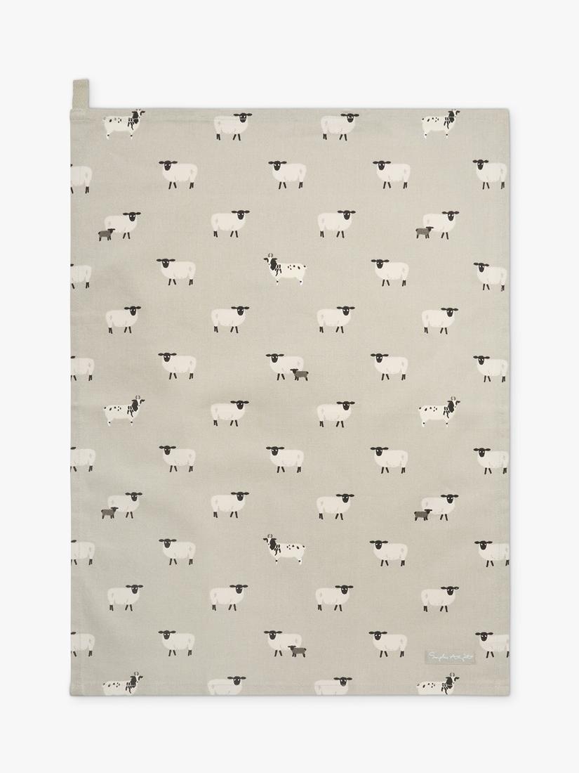 Sophie Allport sheep cotton tea towel neutral (British brand)
