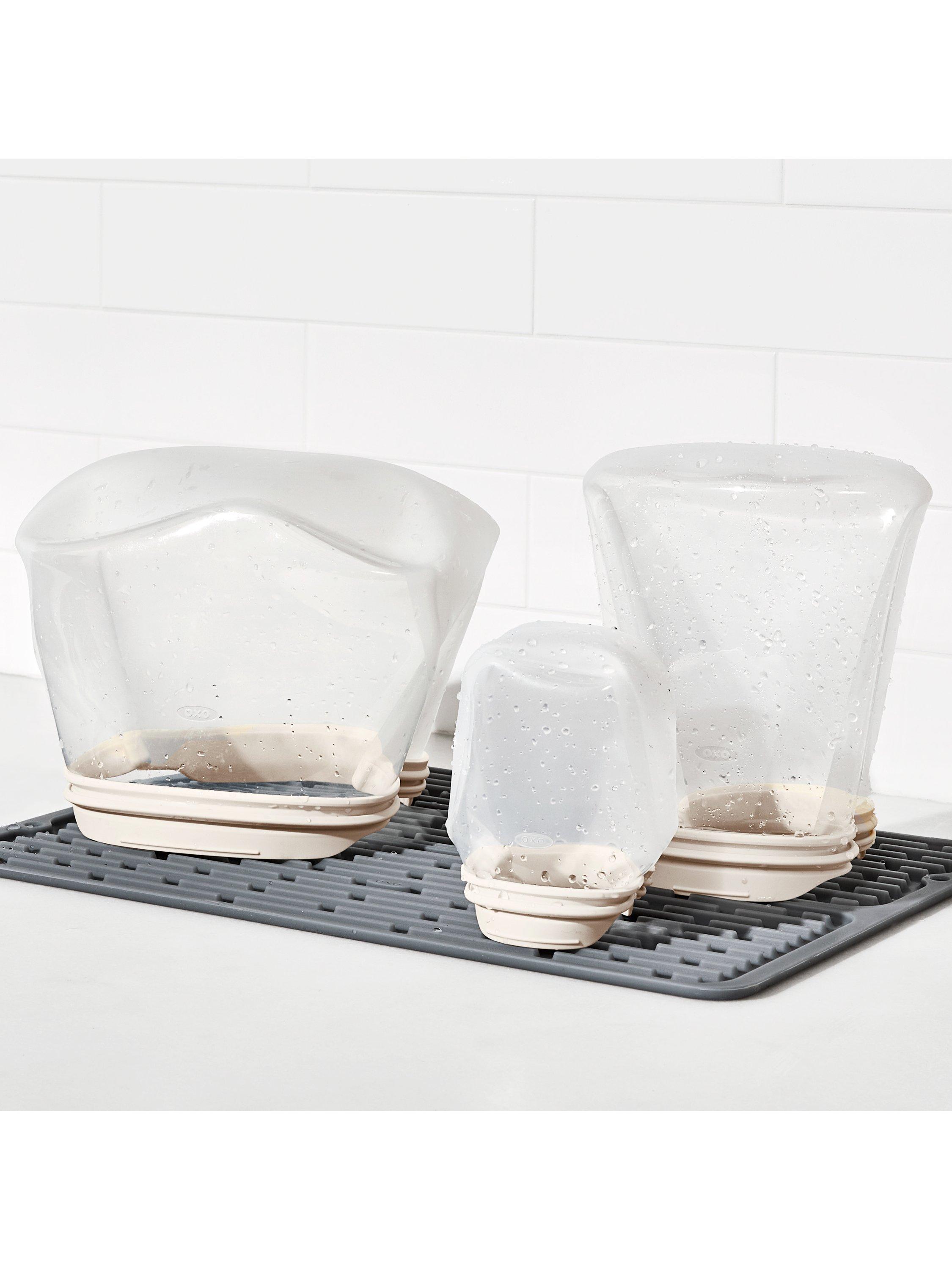 OXO reusable silicone snack bag clear 355ml, imported from the UK