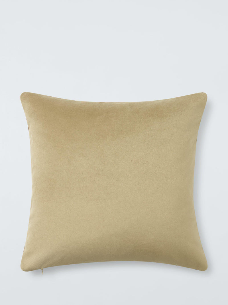 Harlequin Aconite cushion with dappled design and metallic highlights, UK version