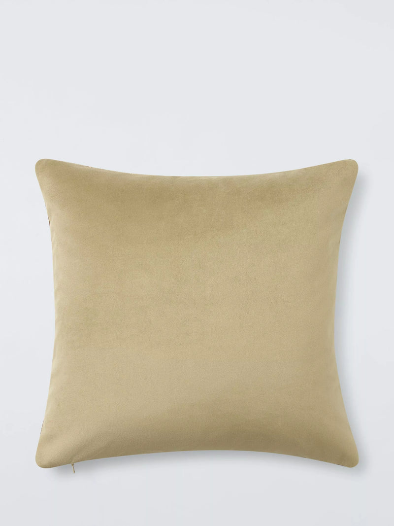 Harlequin Aconite cushion with dappled design and metallic highlights, UK version