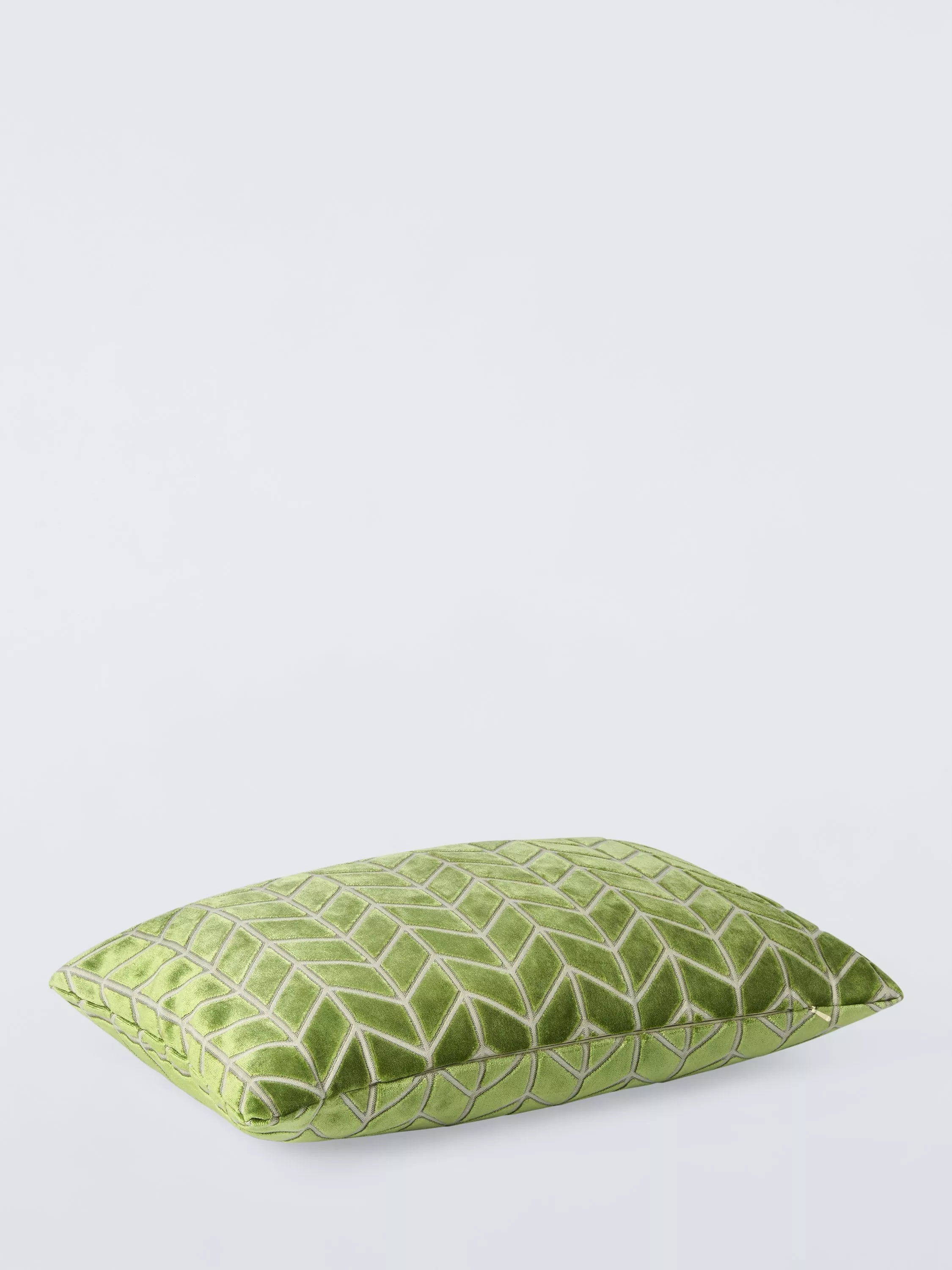 Harlequin Perplex velvet cushion in Kelly colour, imported from the UK
