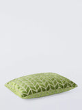 Harlequin Perplex velvet cushion in Kelly colour, imported from the UK