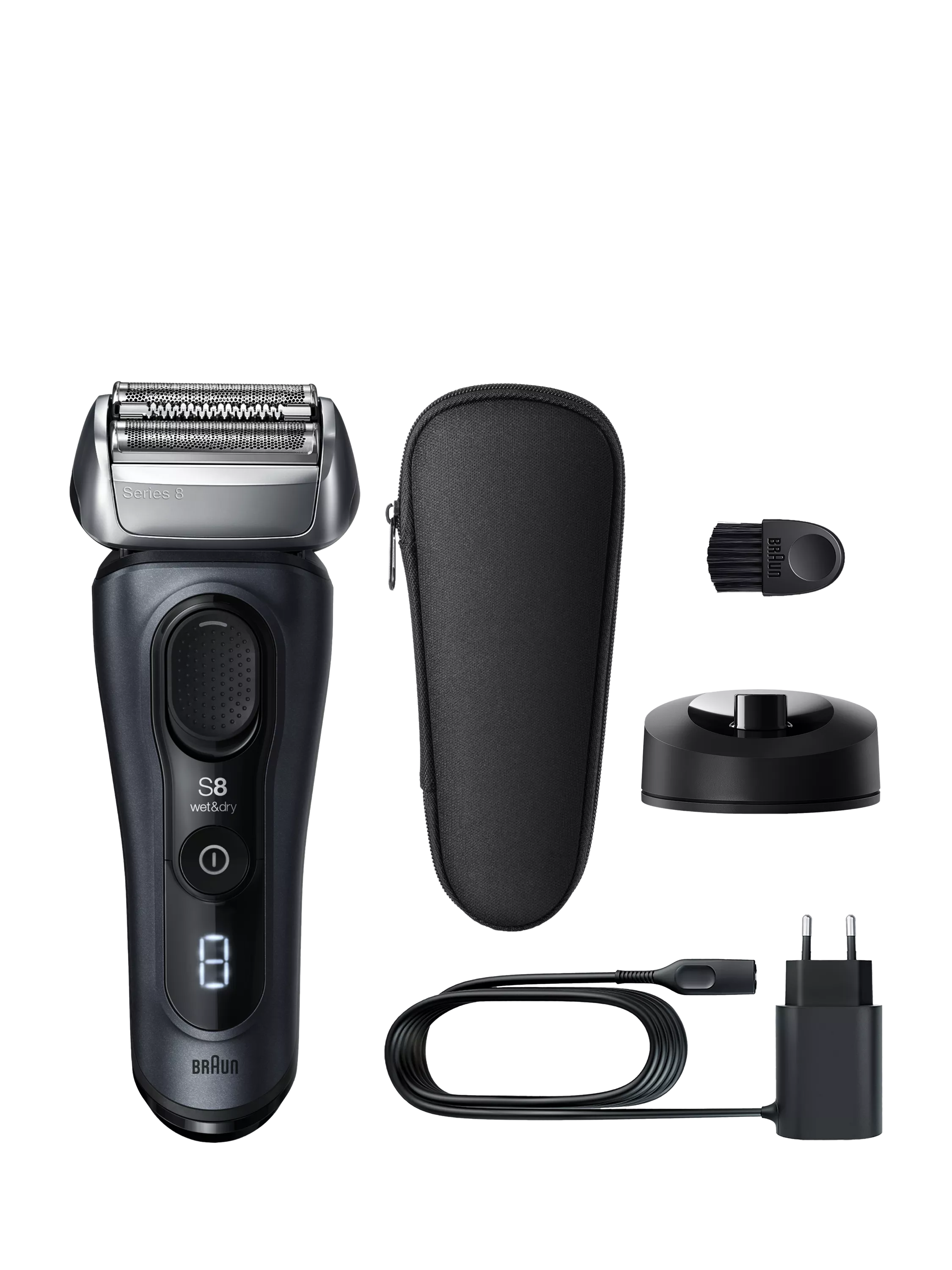 Braun Series 8 grey electric shaver - British product