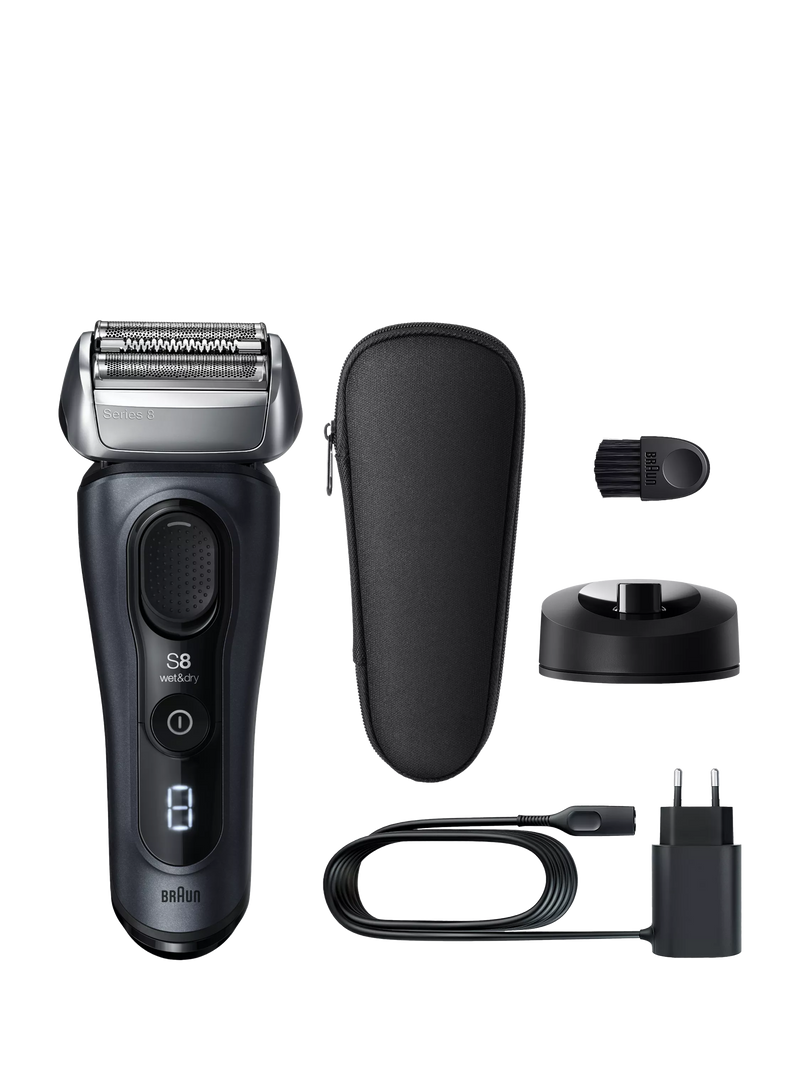 Braun Series 8 grey electric shaver - British product