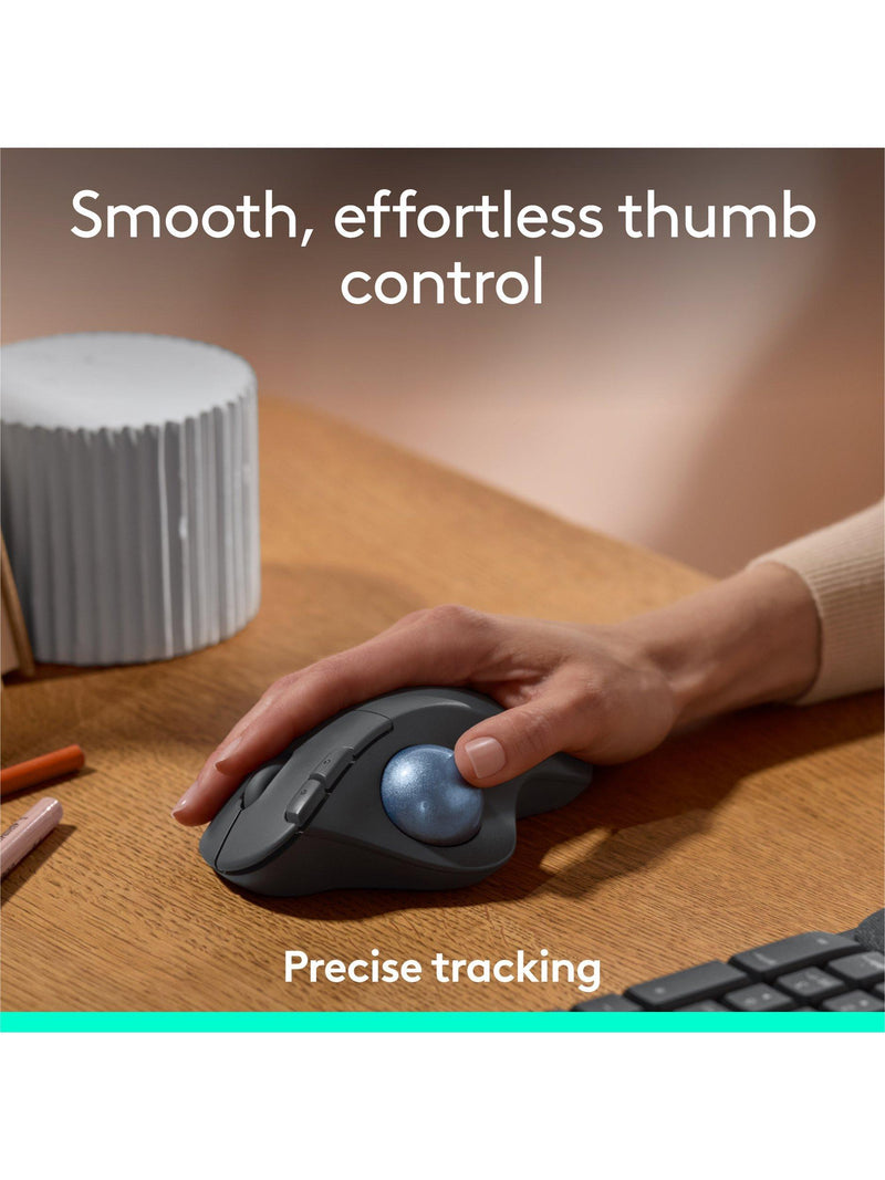 Logitech Ergo M575S graphite wireless trackball mouse, UK version