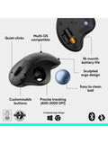 Logitech Ergo M575S graphite wireless trackball mouse, UK version