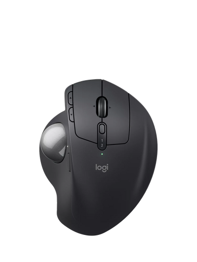 John Lewis Logitech MX ERGO S Wireless Ergonomic Trackball Mouse, Graphite- Buy online at McGrocer
