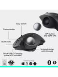 Logitech MX ERGO S graphite wireless trackball mouse, UK version