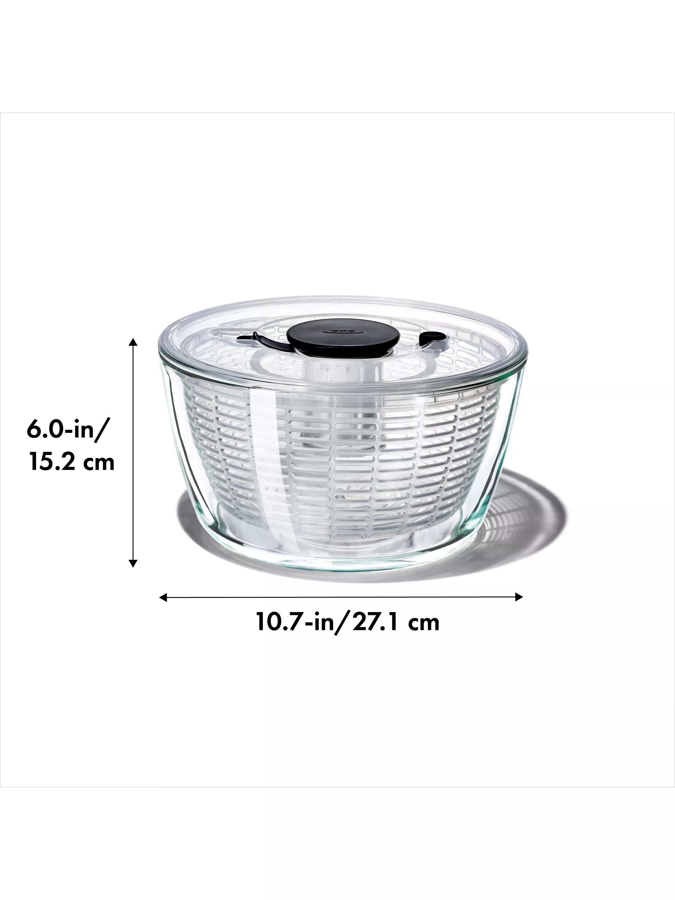 Oxo Good Grips salad spinner with glass basket - British product