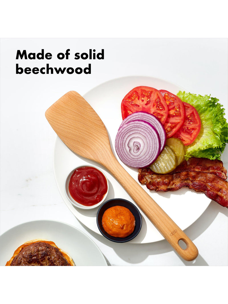 OXO beech wood spatula solid wood turner (British brand)