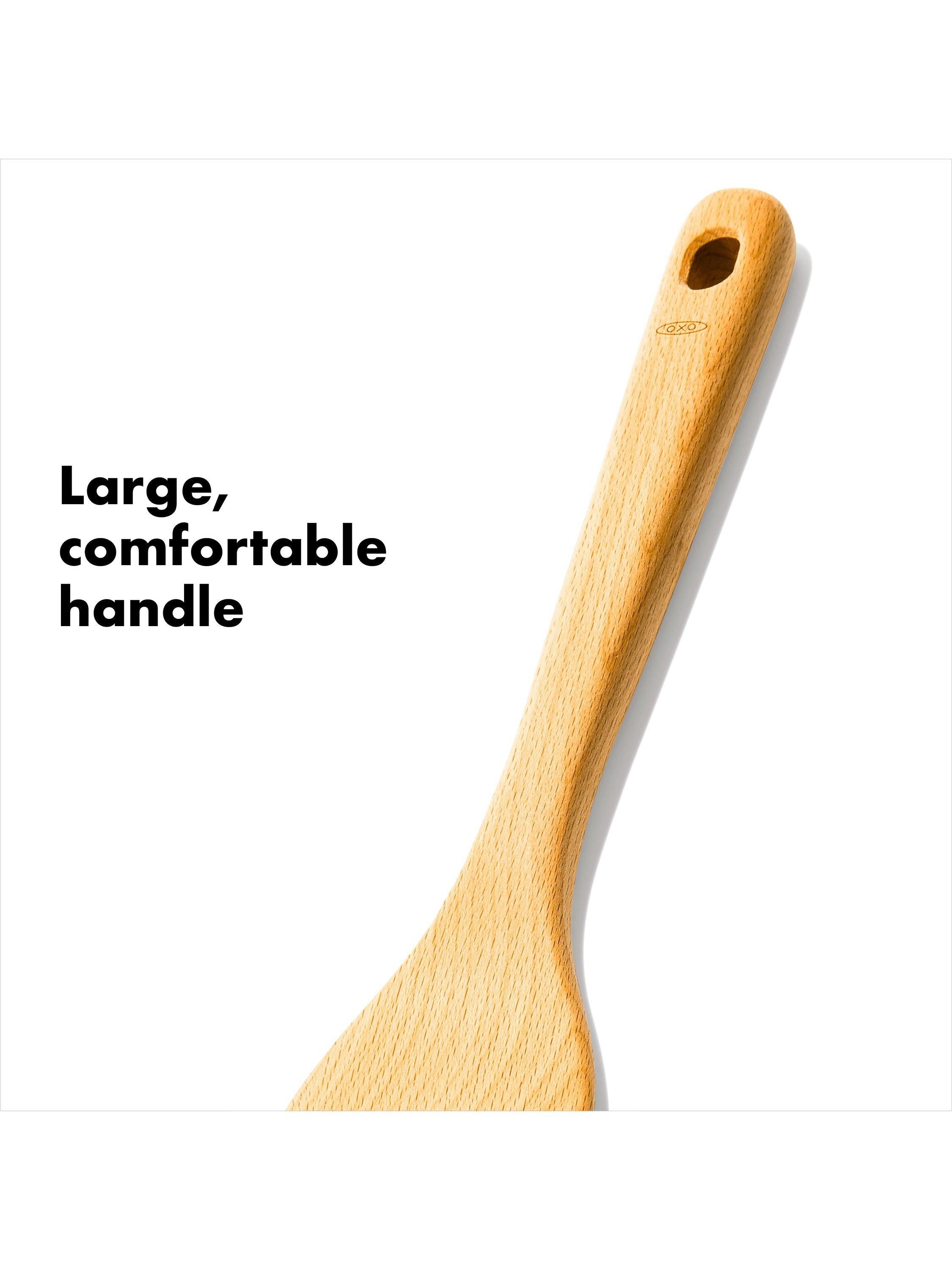 OXO beech wood spatula solid wood turner (British brand)