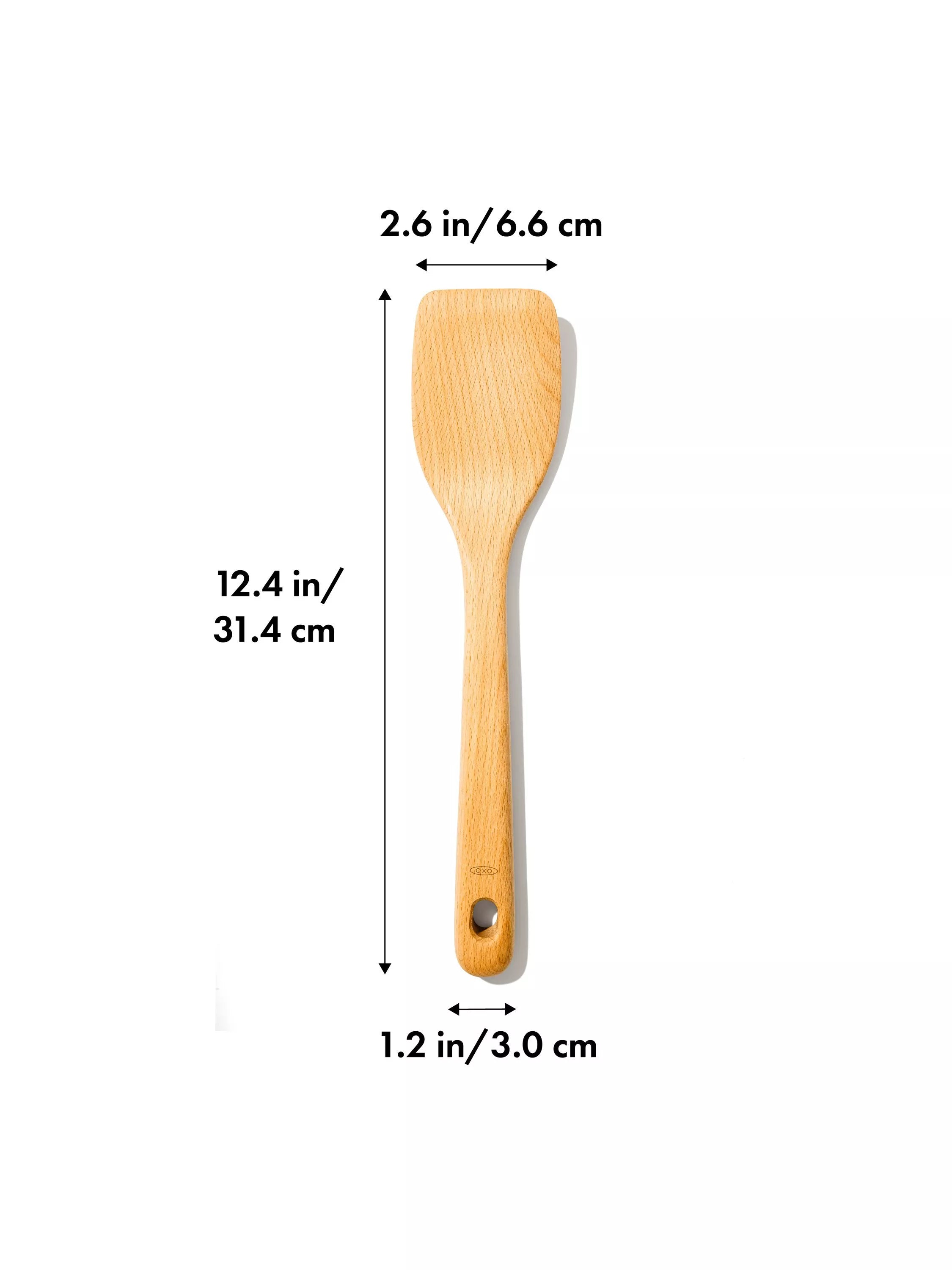 OXO beech wood spatula solid wood turner (British brand)