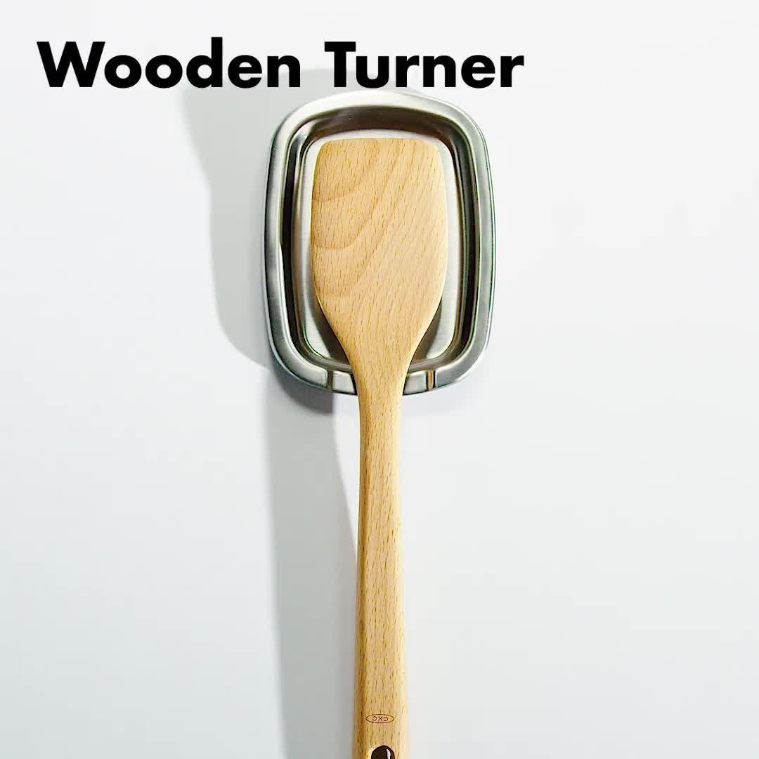 OXO beech wood spatula solid wood turner (British brand)