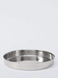 John Lewis hammered stainless steel round tray 32cm - British product