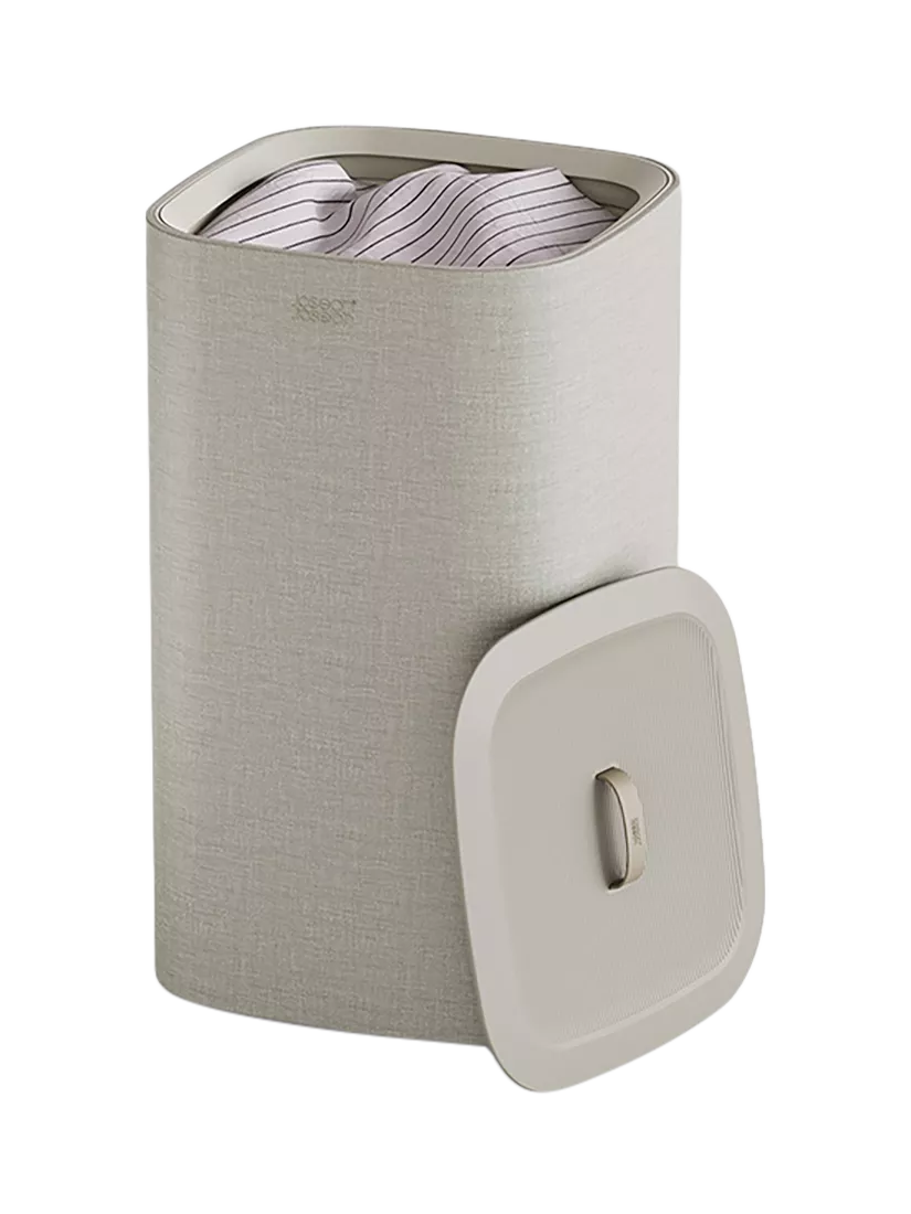 Joseph Joseph Tota single laundry basket in ecru with 60-litre tote bag, UK version