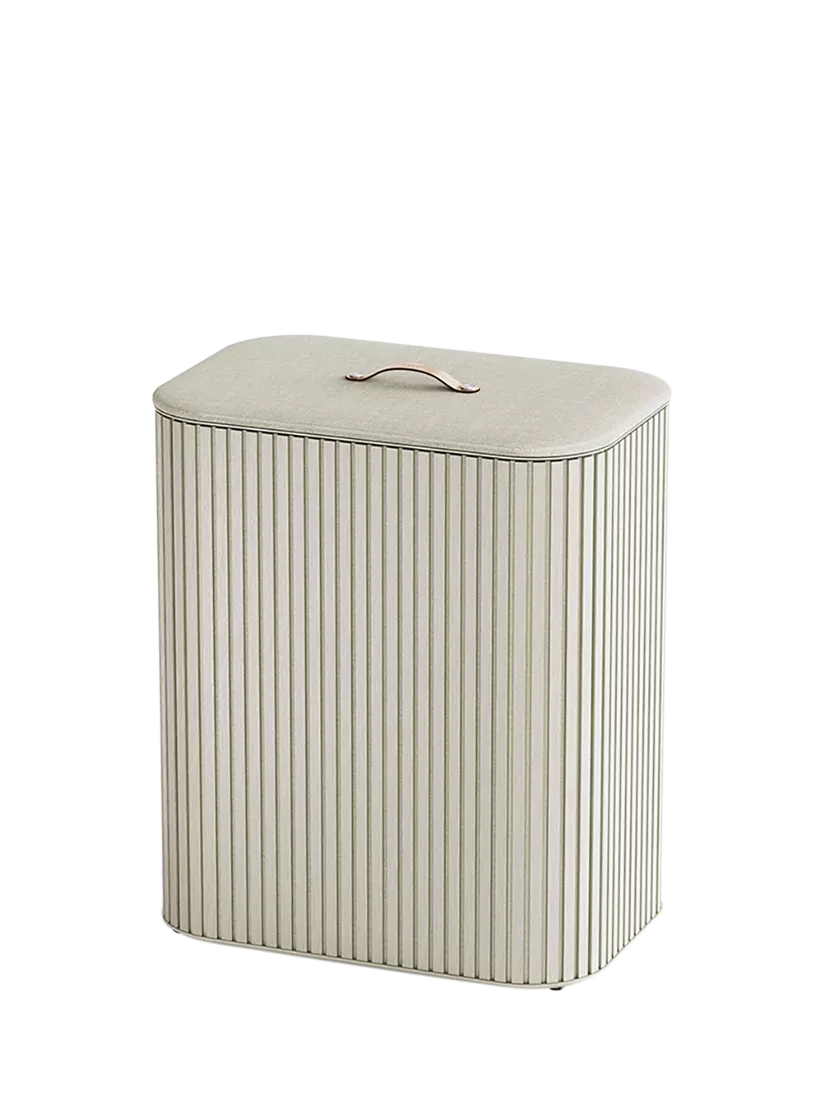 Laundry Basket with Bamboo Exterior and Two Fabric Tote Bags, 90L