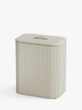 Laundry Basket with Bamboo Exterior and Two Fabric Tote Bags, 90L