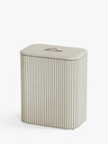 Luxury Bamboo Laundry Basket with Three 30-Litre Tote Bags in Ecru