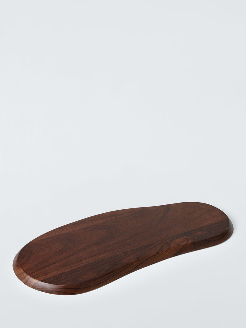 John Lewis organic shape serving board acacia wood 47cm, imported from the UK