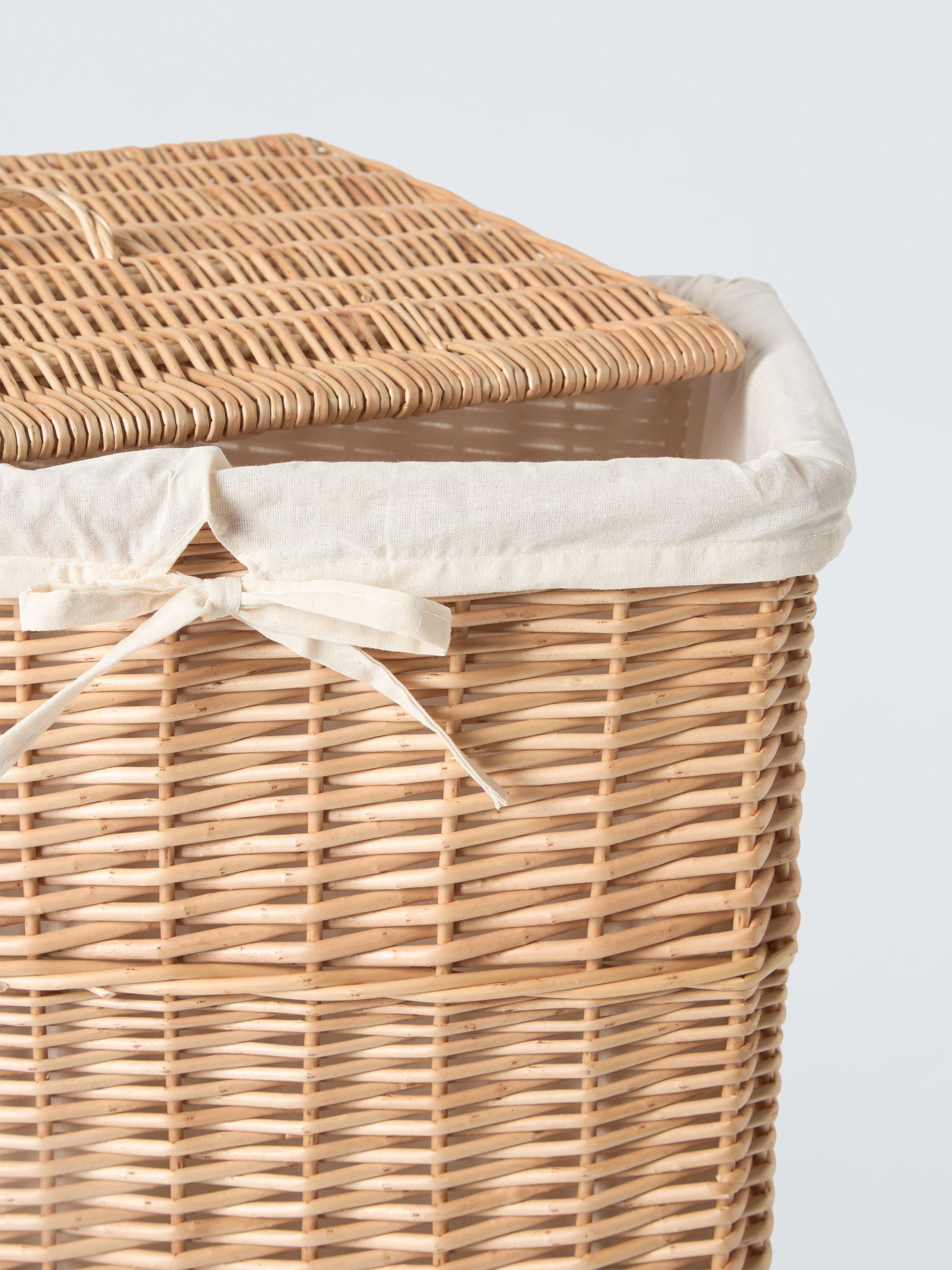 John Lewis wicker laundry basket large with liner (British brand)