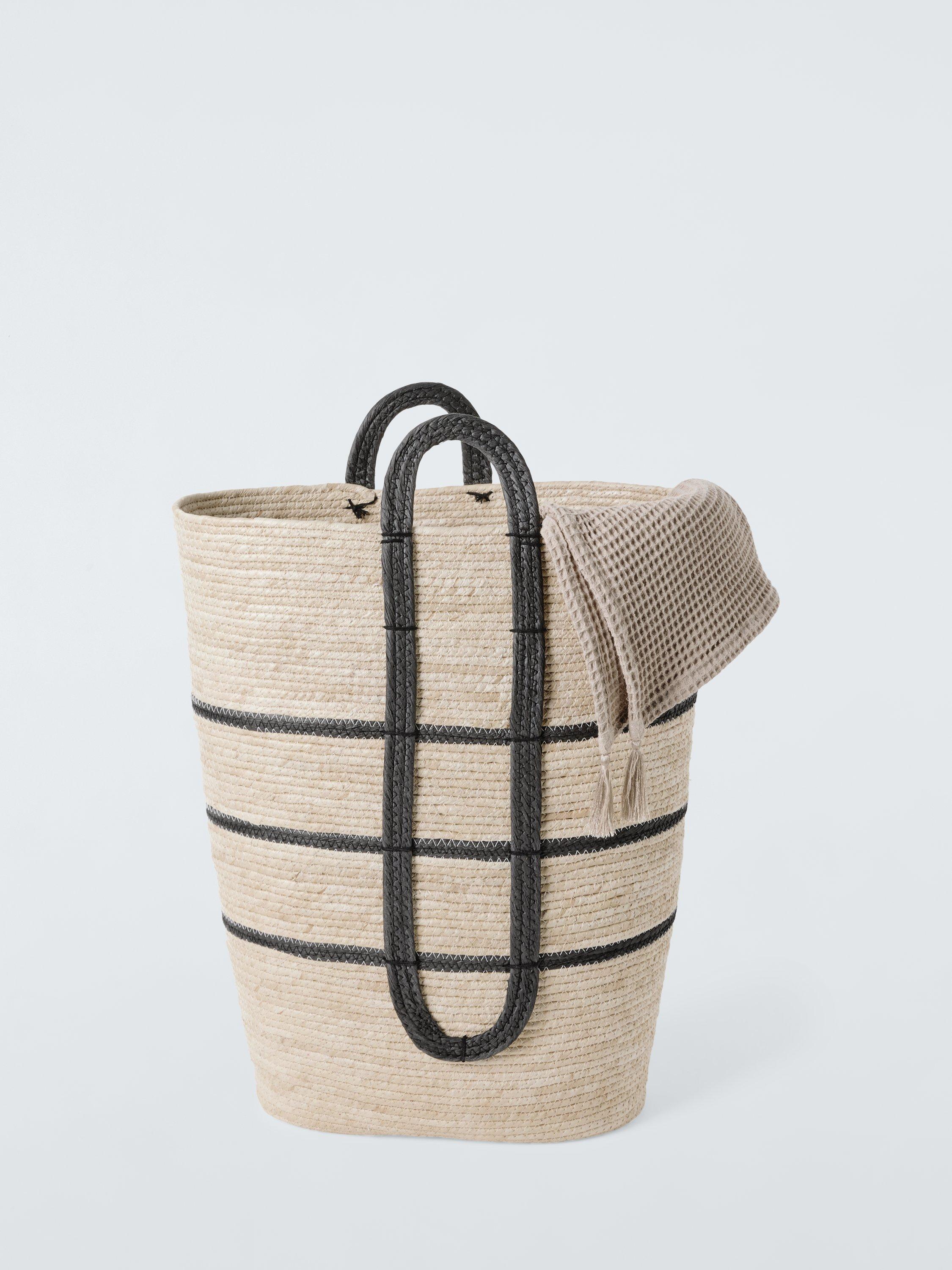 John Lewis maize laundry basket natural black, imported from the UK