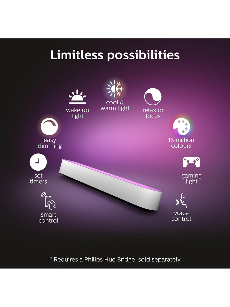 Philips Hue Play Light Bar Extension, white smart light (British brand)