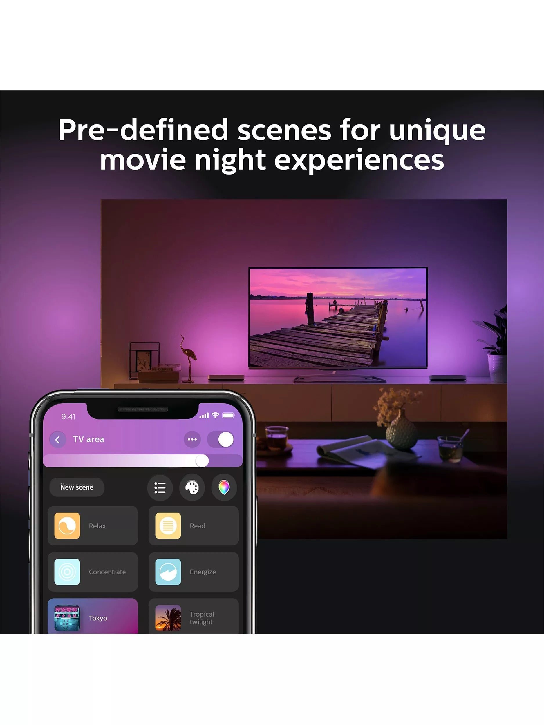 Philips Hue Play Light Bar Extension, white smart light (British brand)