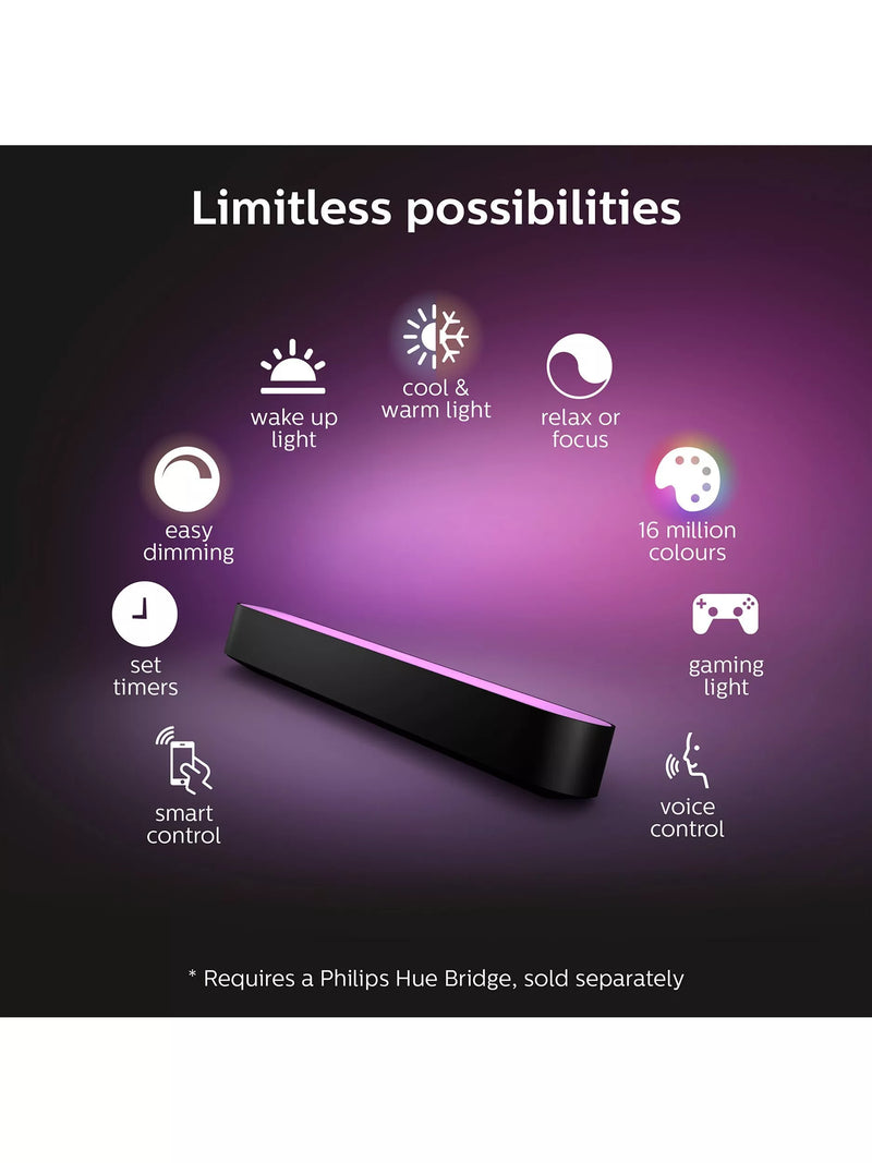 Philips Hue Light Bar extension black 25cm - British product