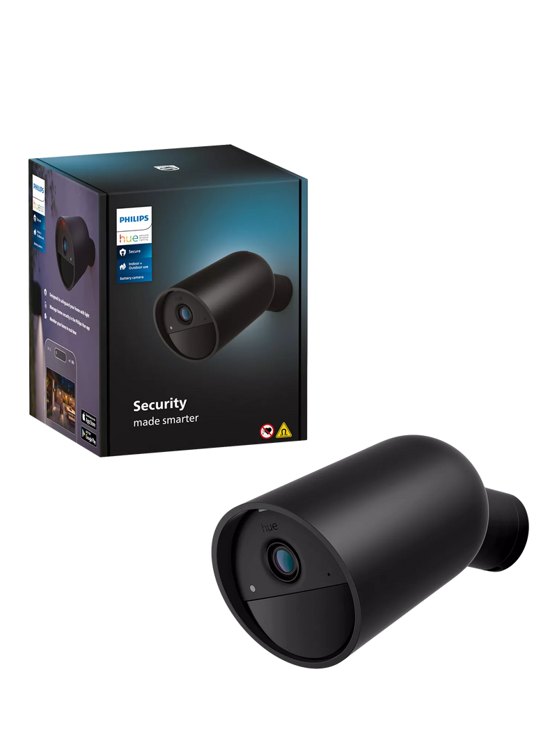 Philips Hue Secure battery smart security camera black - British product