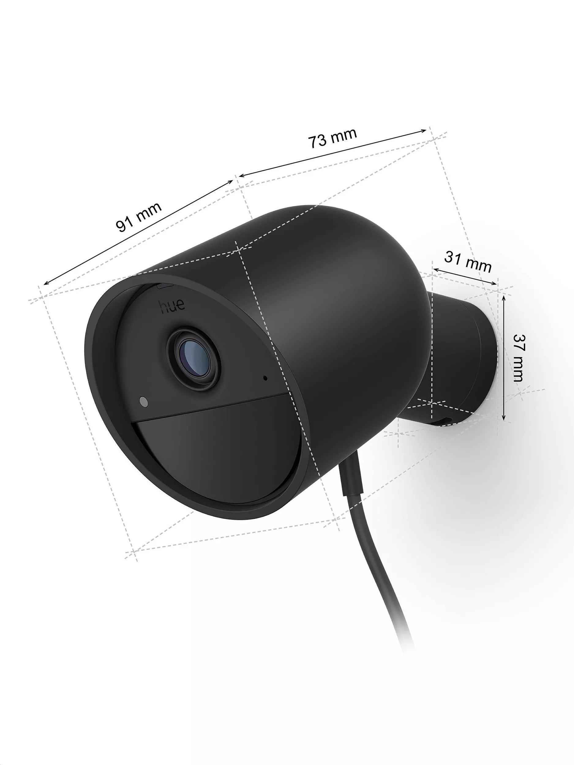 Philips Hue Secure wired smart security camera black, UK version