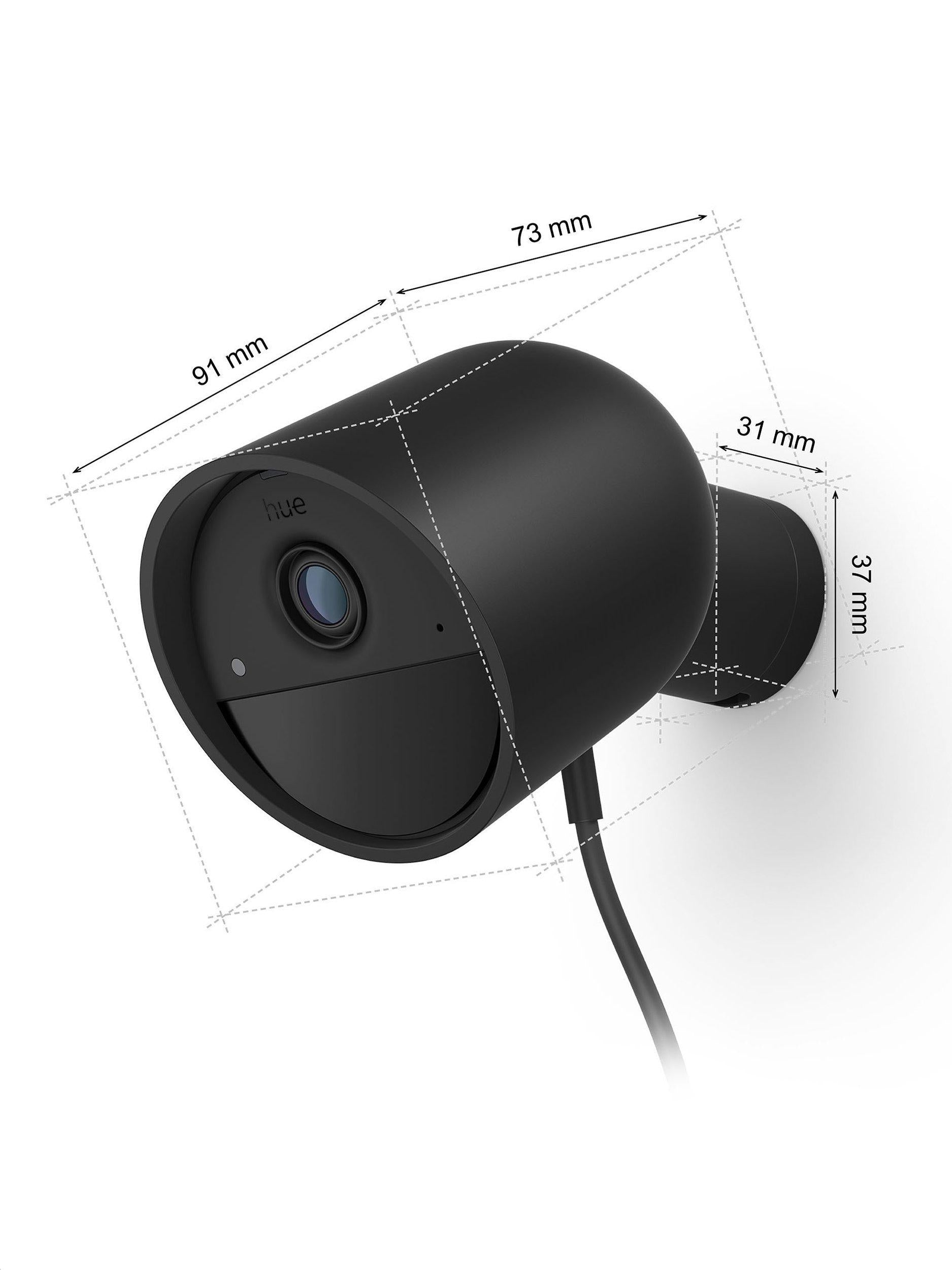 Philips Hue Secure wired smart security camera black, UK version