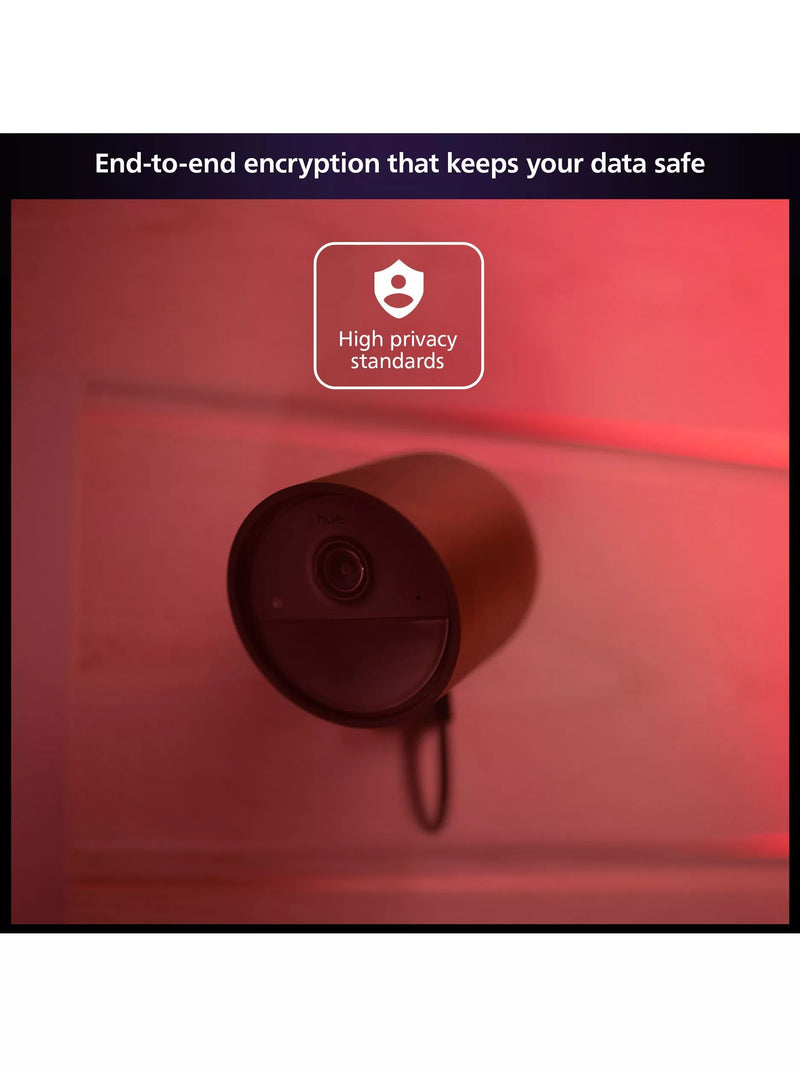 Philips Hue Secure wired smart security camera black, UK version