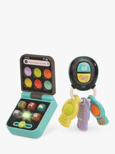 John Lewis Baby's First Interactive Gadget Set with Light-Up Buttons and Teether- Buy online at McGrocer