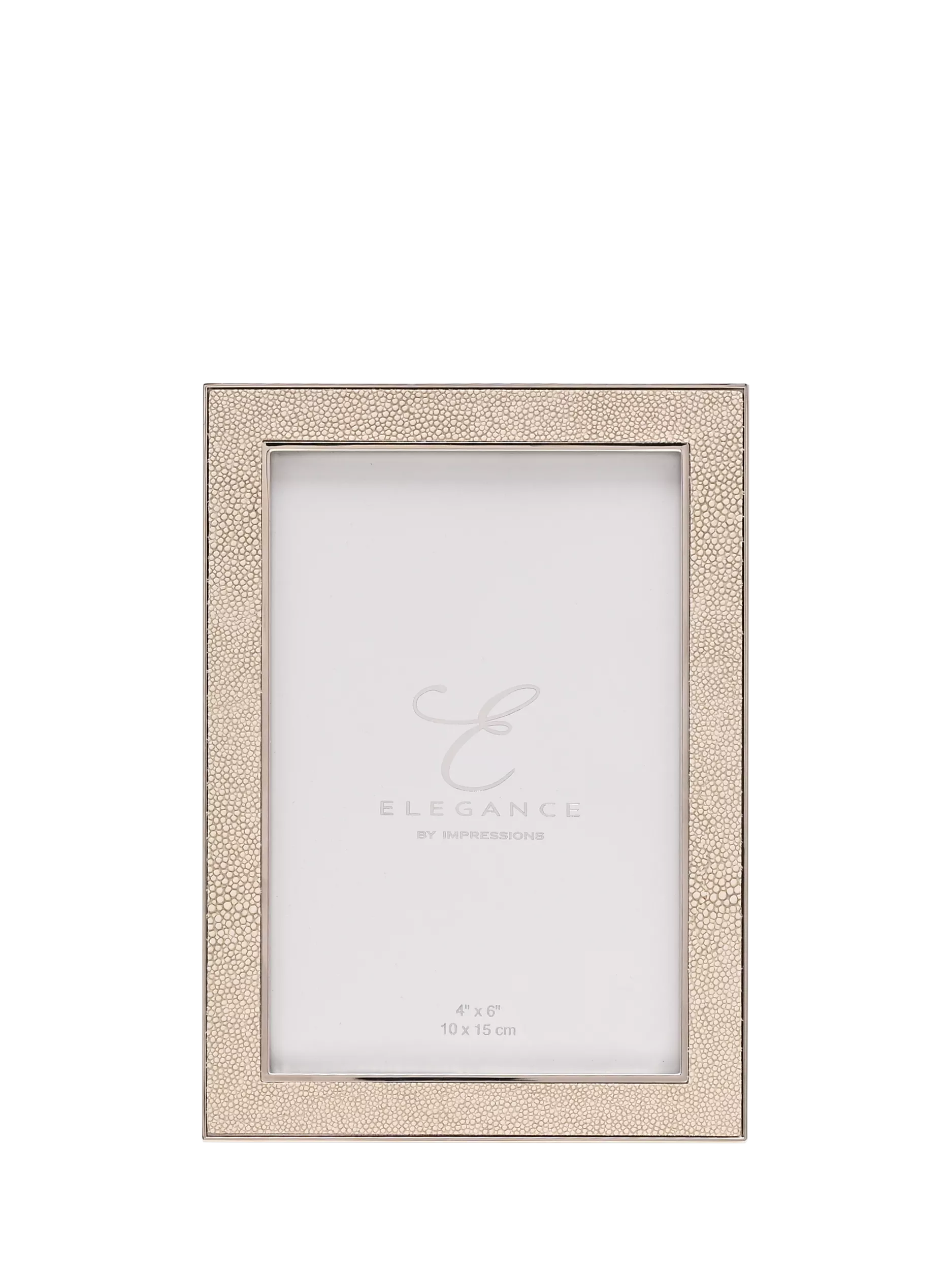 Elegance by Impressions Shagreen Photo Frame with grey faux-shagreen insert (British brand)