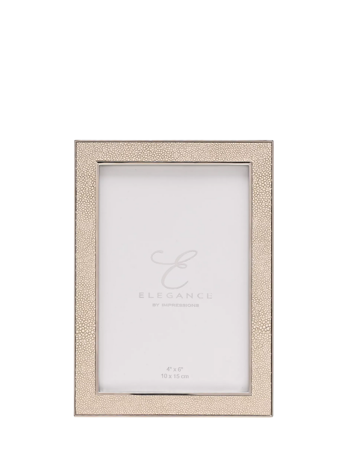 Elegance by Impressions Shagreen Photo Frame with grey faux-shagreen insert (British brand)
