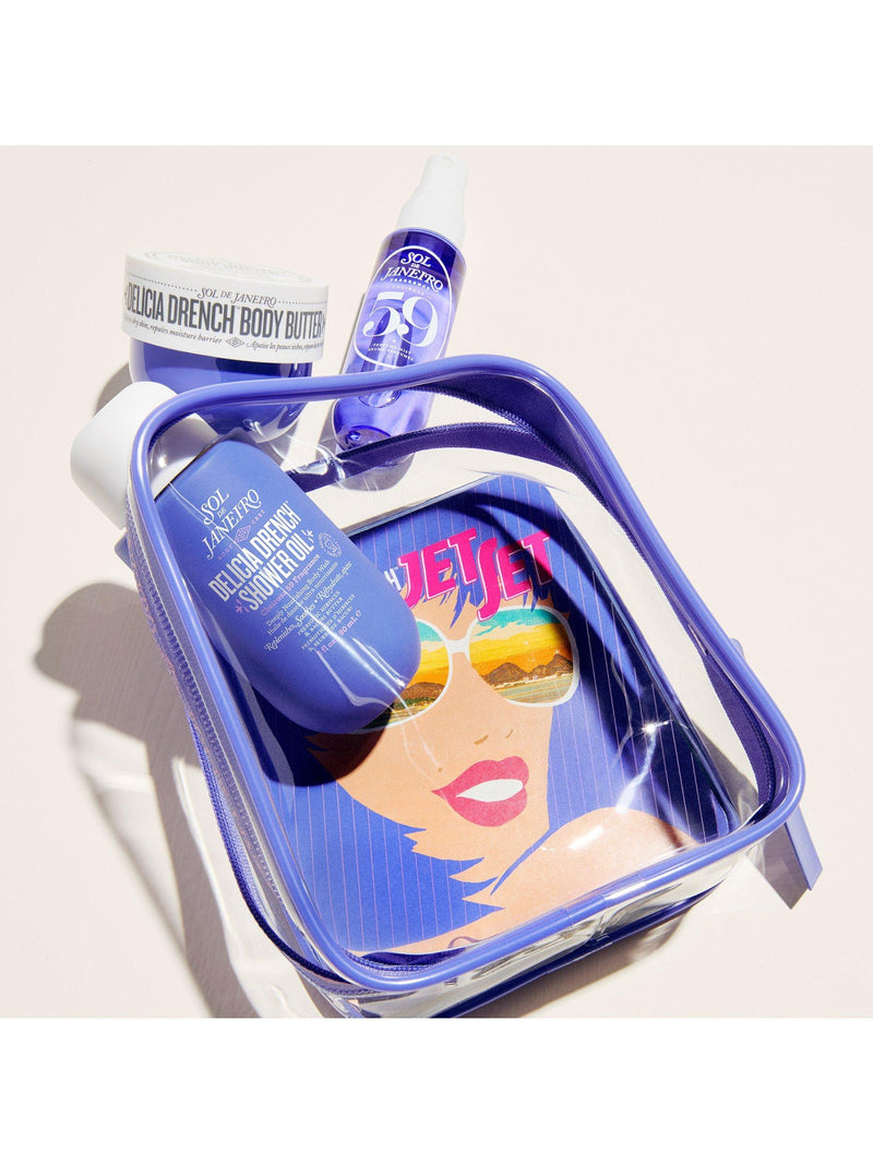 Sol de Janeiro Delícia Drench Jet Set bodycare gift set, imported from the UK