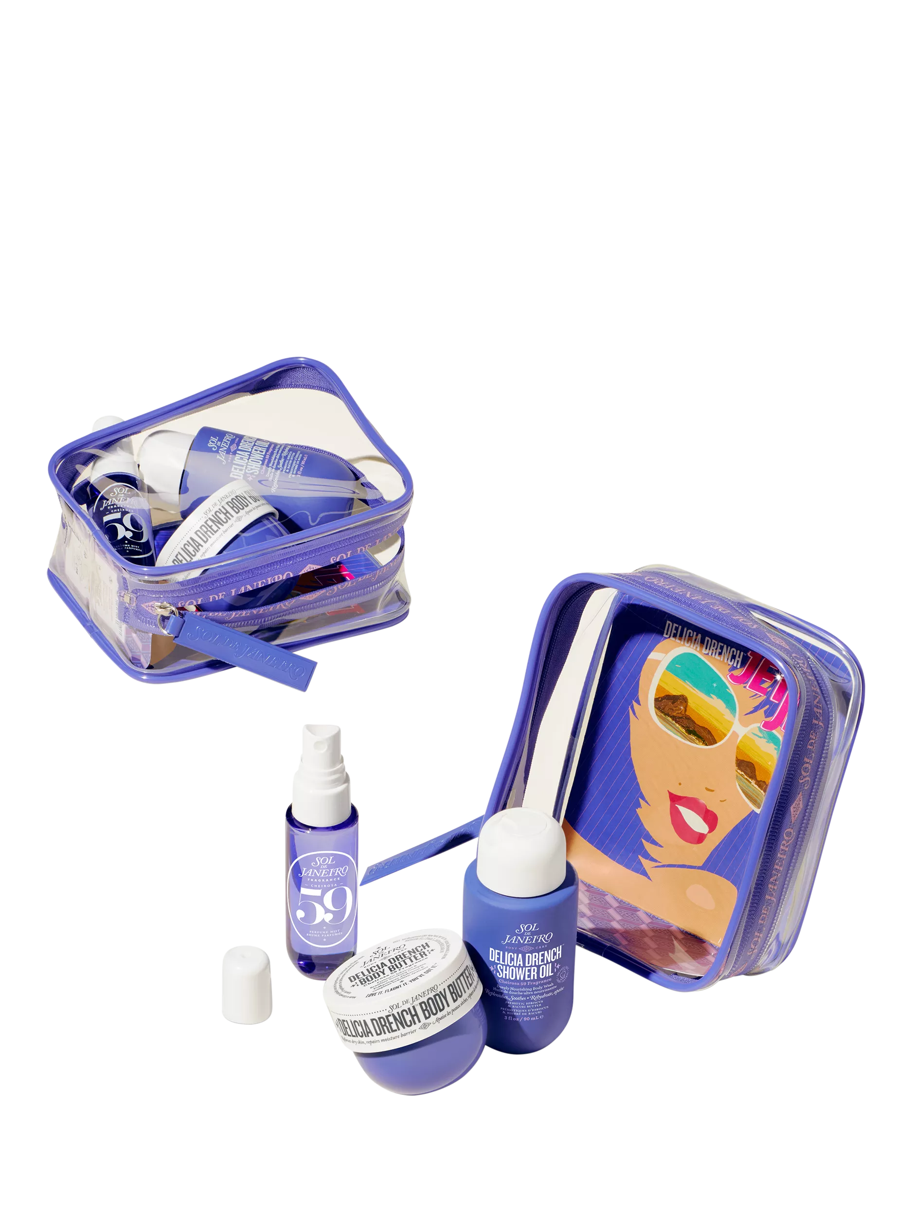 Sol de Janeiro Delícia Drench Jet Set bodycare gift set, imported from the UK