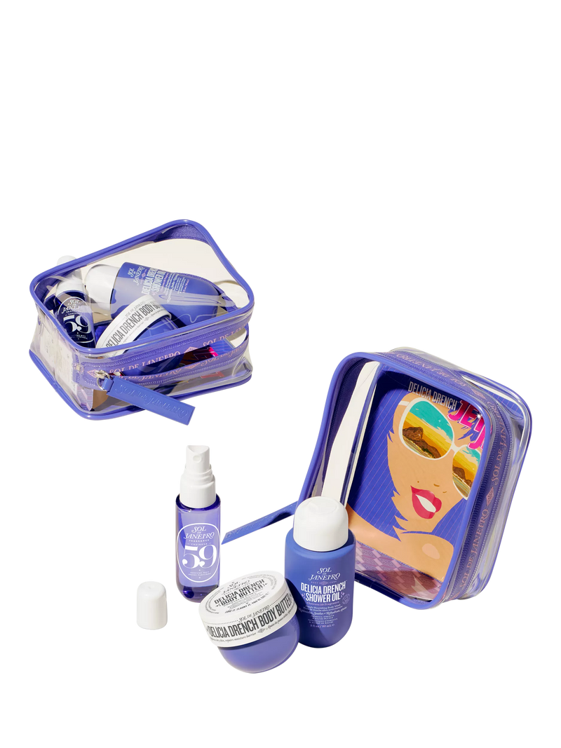 Sol de Janeiro Delícia Drench Jet Set bodycare gift set, imported from the UK