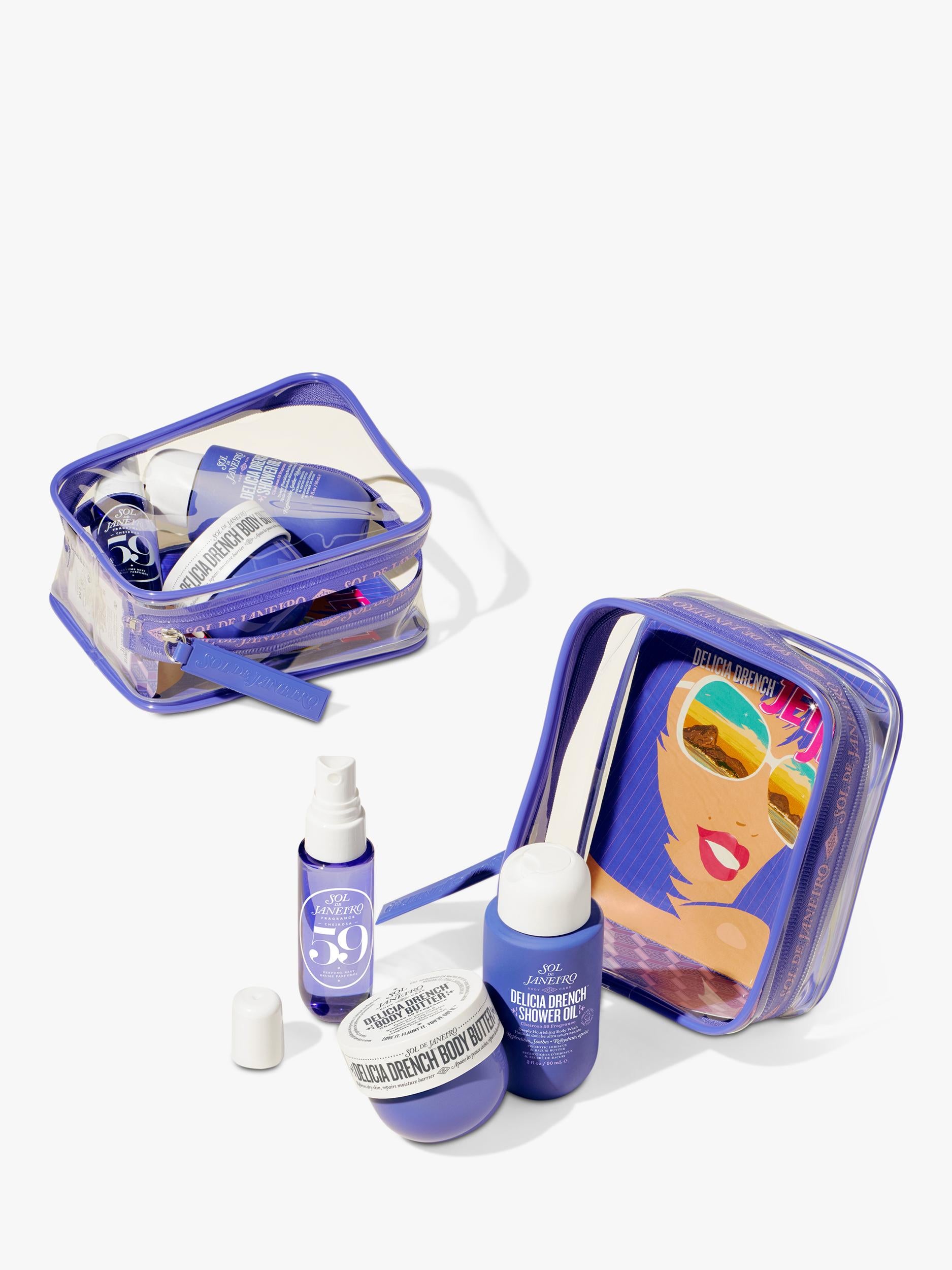 Sol de Janeiro Delícia Drench Jet Set bodycare gift set, imported from the UK
