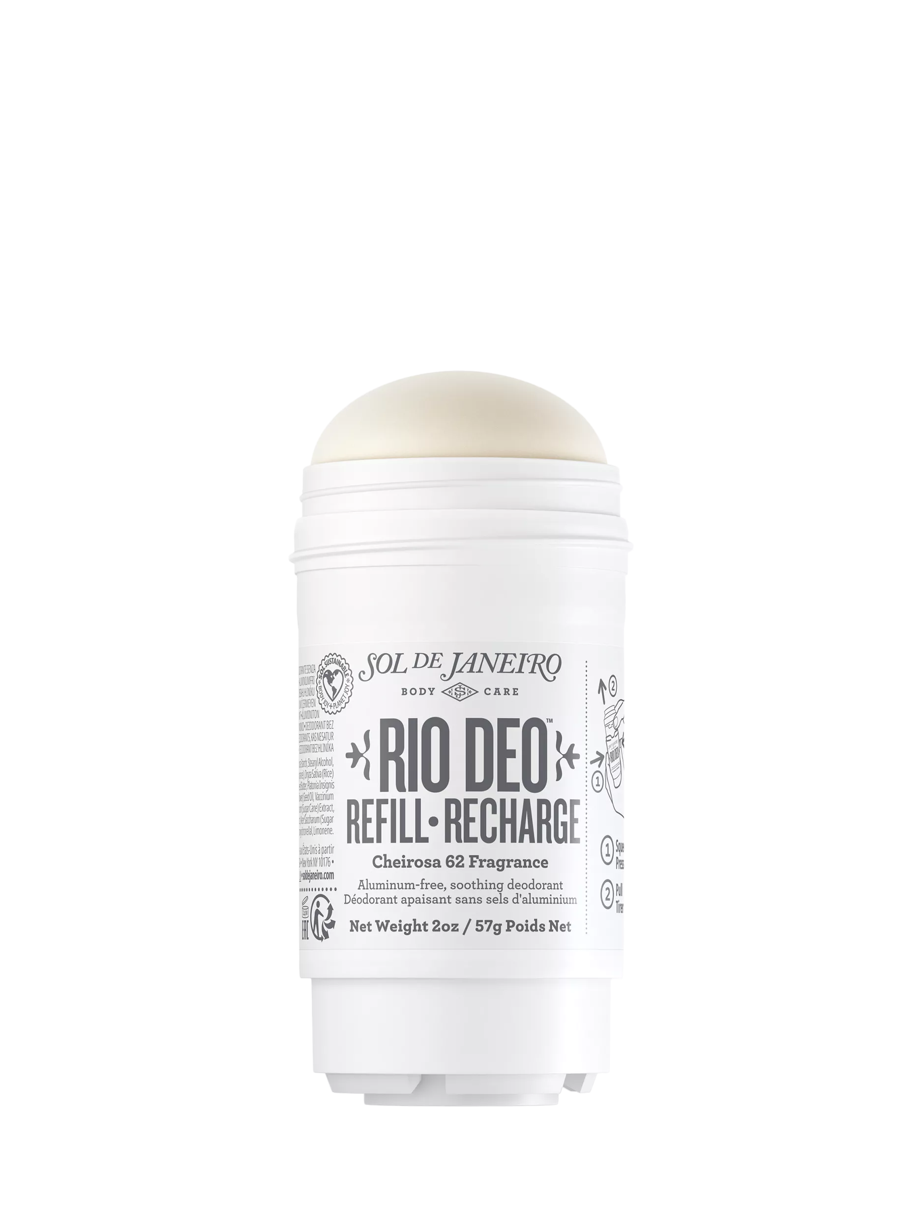 Sol de Janeiro deodorant refill Cheirosa 62 57g (British brand)