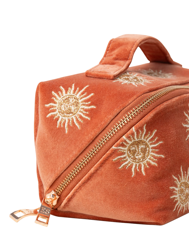 Elizabeth Scarlett Sun Goddess makeup bag Rust - British product