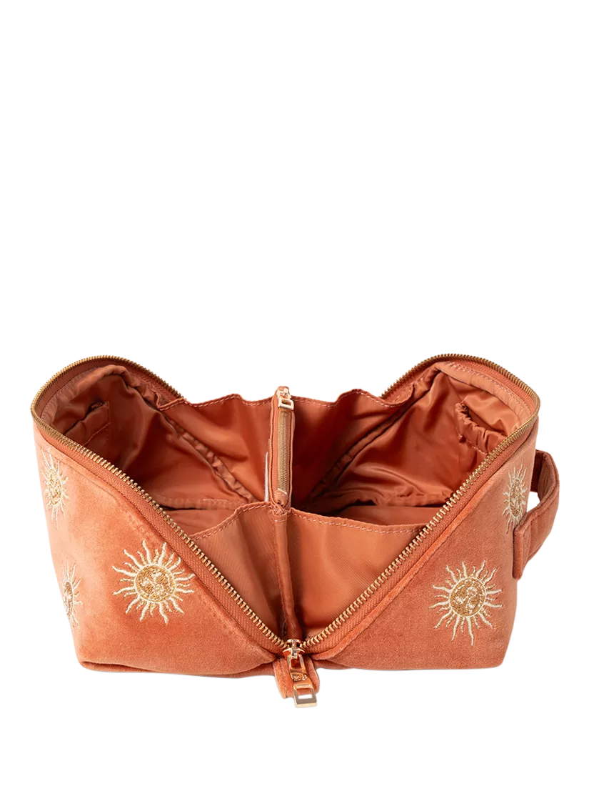 Elizabeth Scarlett Sun Goddess makeup bag Rust - British product