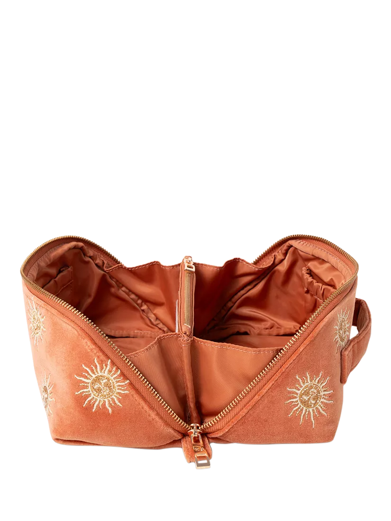 Elizabeth Scarlett Sun Goddess makeup bag Rust - British product