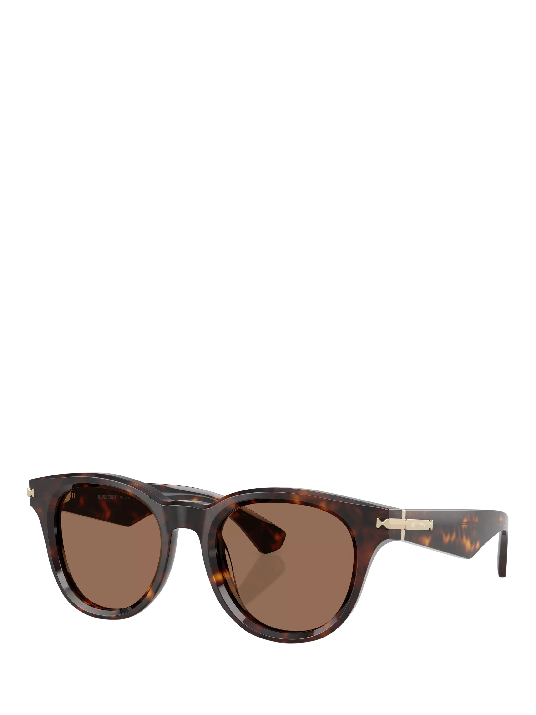 Burberry BE4439 Men's D-Frame Sunglasses, Dark Havana/Brown
