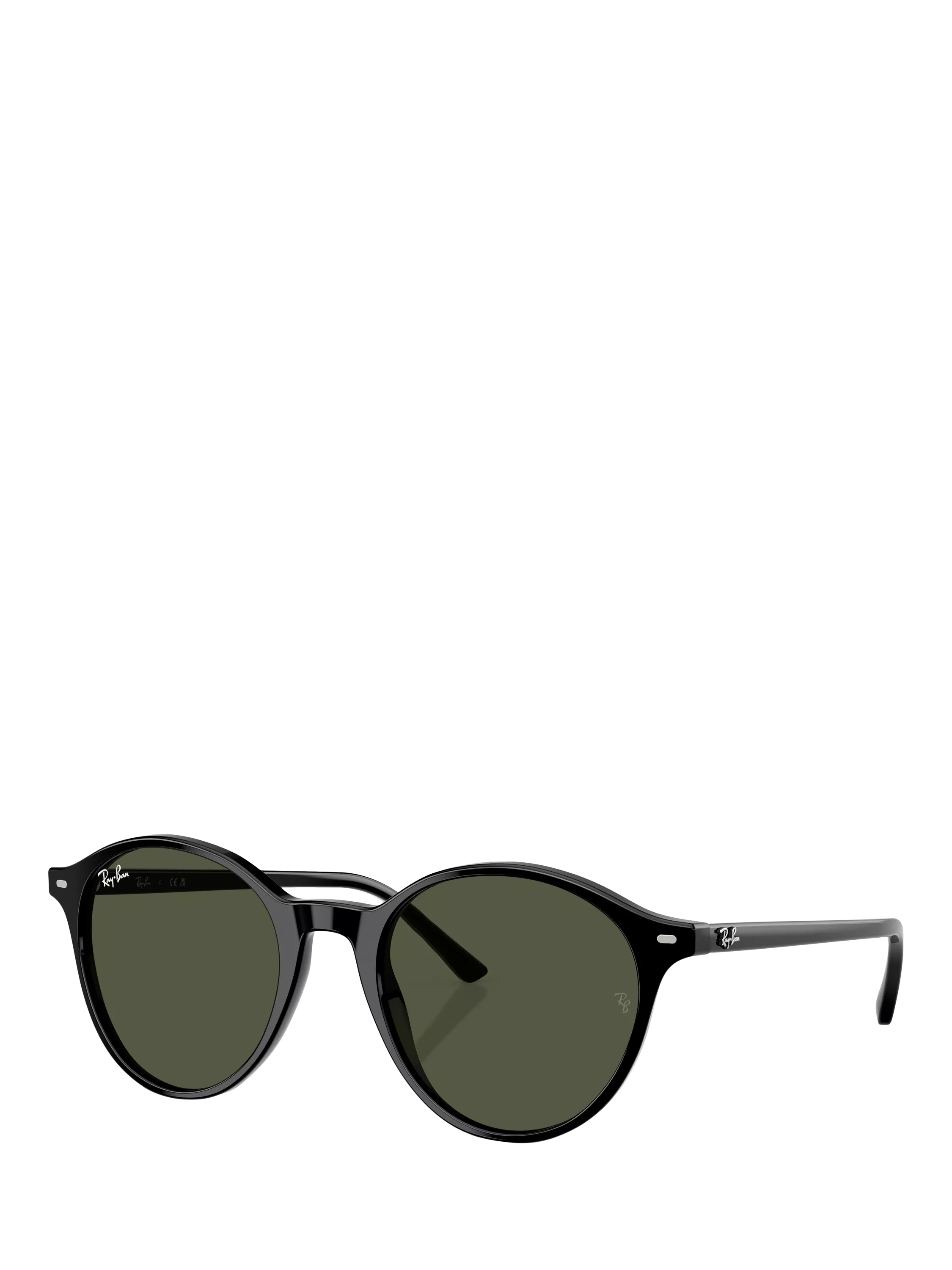 Ray-Ban round sunglasses black frame green lenses - British product