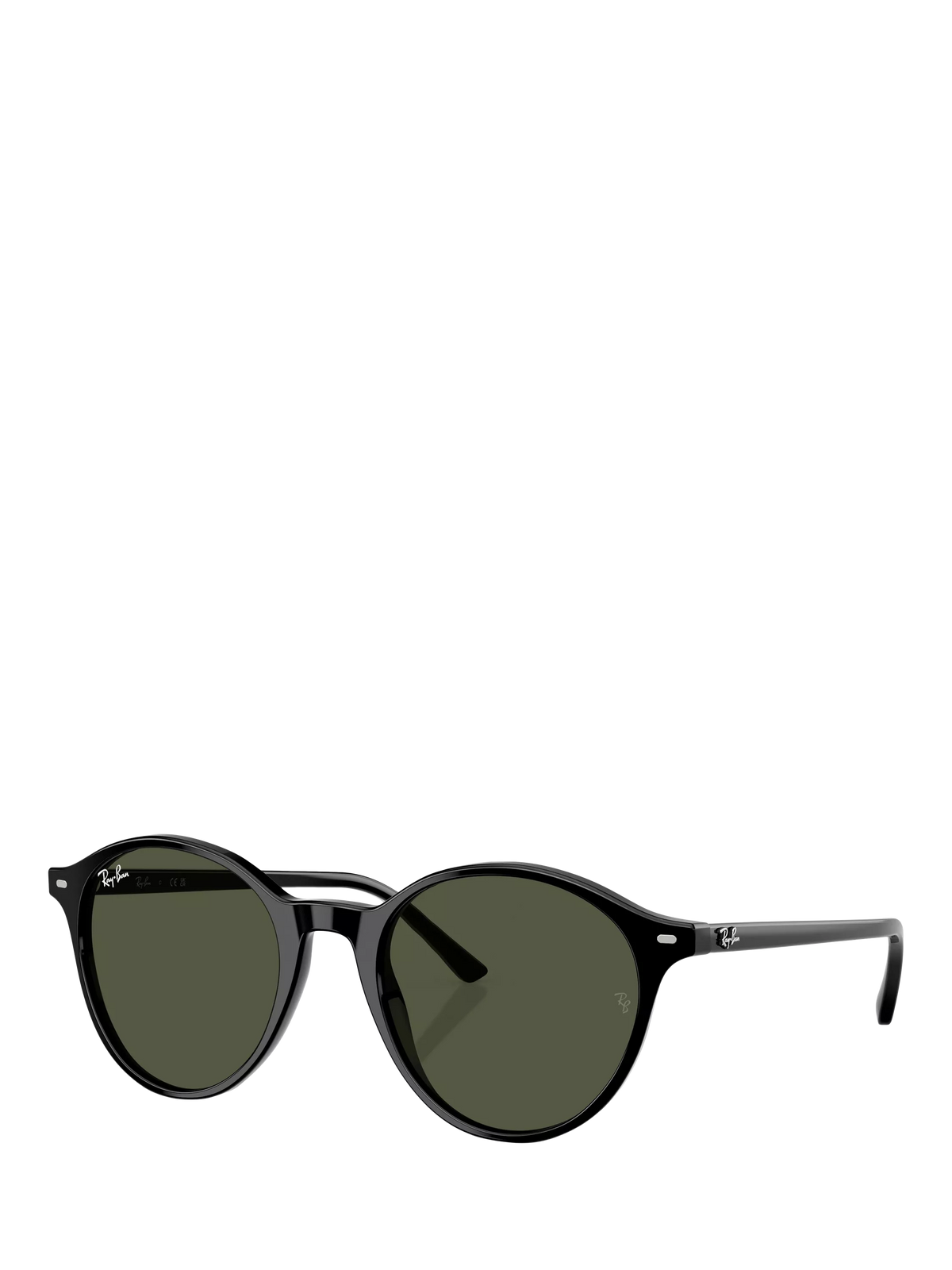 Ray-Ban round sunglasses black frame green lenses - British product