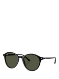 Ray-Ban round sunglasses black frame green lenses - British product