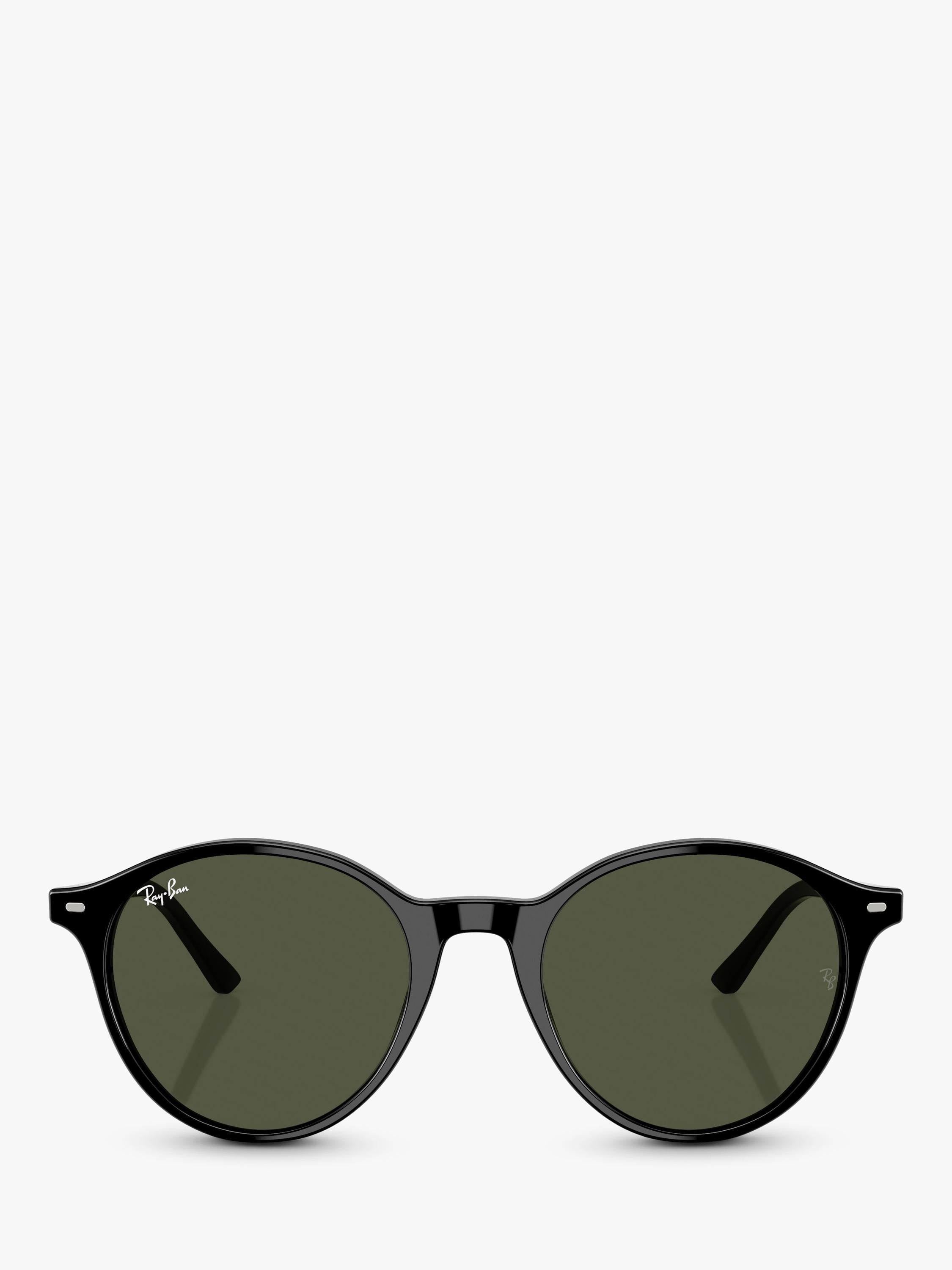 Ray-Ban round sunglasses black frame green lenses - British product