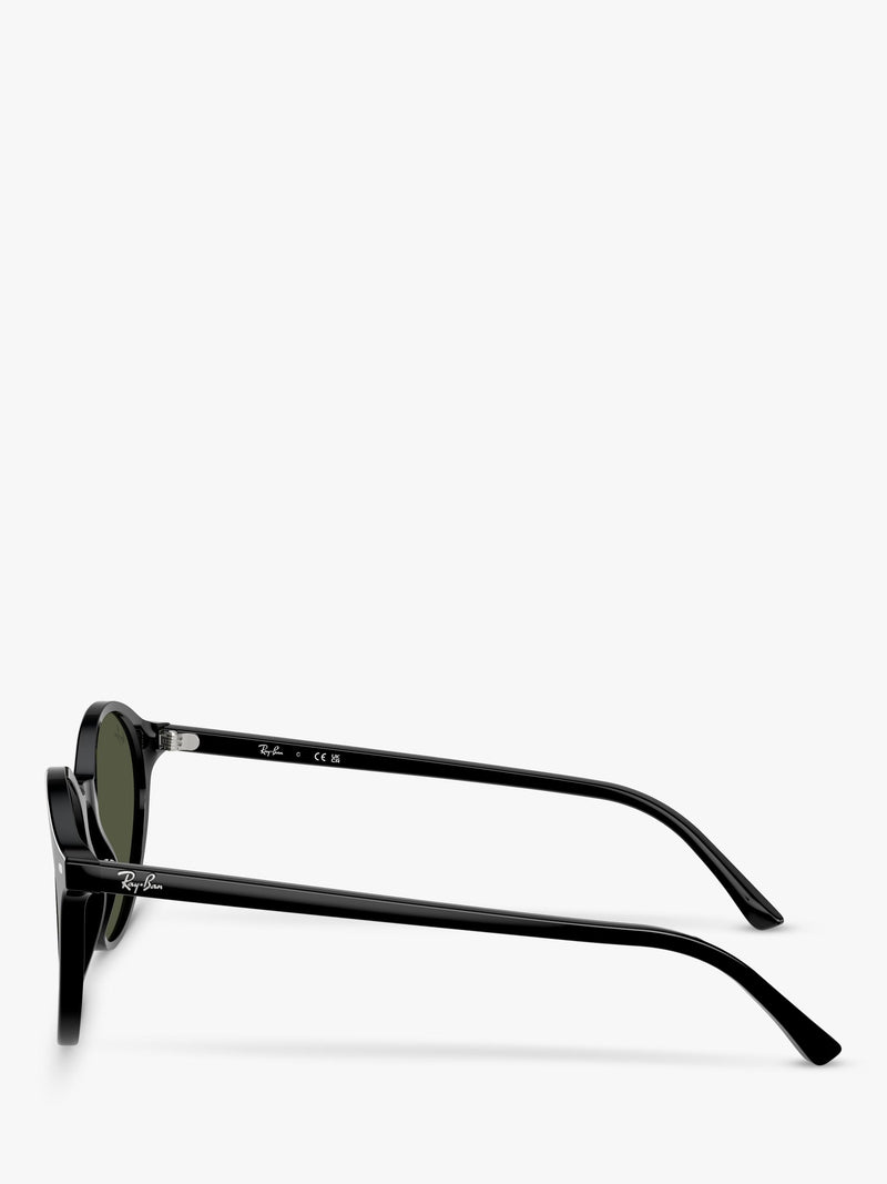 Ray-Ban round sunglasses black frame green lenses - British product